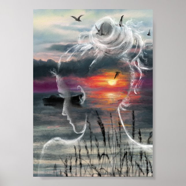 Sunset Woman Poster (Vorne)