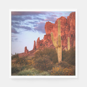 Sunset Wüste Arizona Staat Serviette