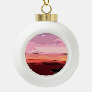 SUNSETS KERAMIK Kugel-Ornament