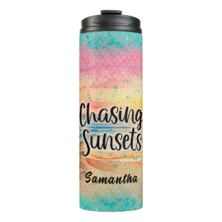 Sunsets nachjagen thermosbecher