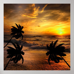 SUNSETS OZEAN SCENERY NATURE POSTER