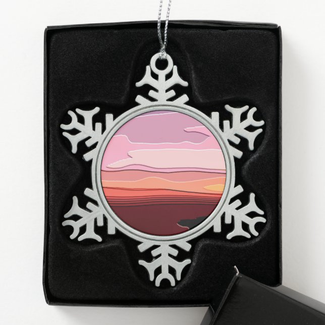 SUNSETS SCHNEEFLOCKEN Zinn-Ornament (Box)