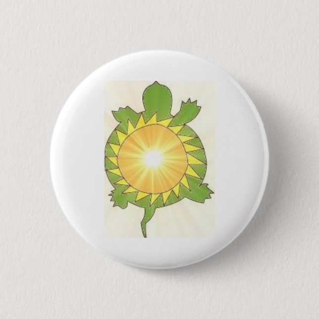 Sunshell Schildkröte-Knopf Button (Vorderseite)