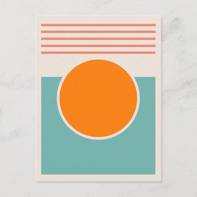 Sunshine Abstract Design Postkarte (Vorderseite)