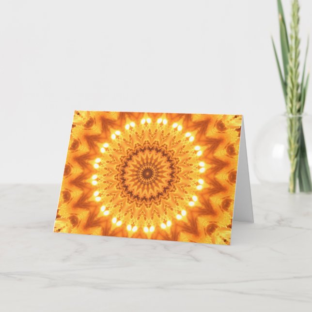 Sunshine and Happiness Mandala Card Karte (Vorderseite)