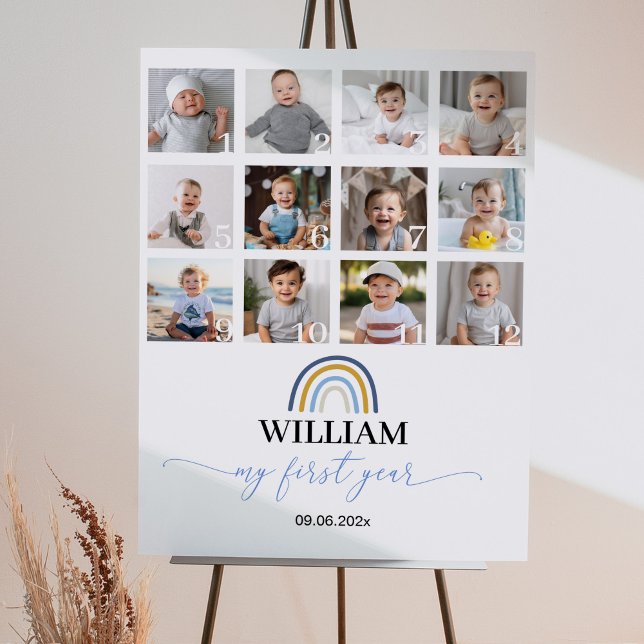 Sunshine Arc-en-ciel Anniversaire Photo Poster de  (Créateur téléchargé)