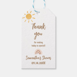 Sunshine Baby Dusche Danke Tag Geschenkanhänger