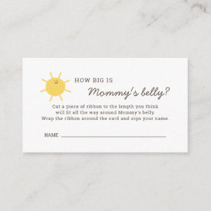 Sunshine Baby Dusche wie groß ist Mommys Bly Begleitkarte
