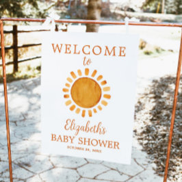 Sunshine Baby Dusche Willkommen Poster