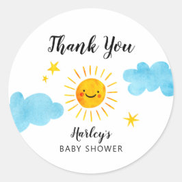 Sunshine Baby Duwer Gender Neutral Gefallen Runder Aufkleber