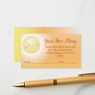 Sunshine Baby Shooting Game Begleitkarte