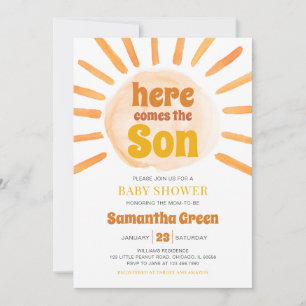 Sunshine Baby Shower Einladung