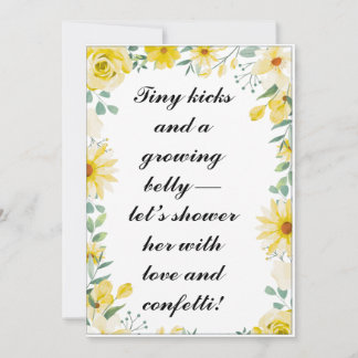 Sunshine Baby Shower Einladung | Bearbeitbarer Gel
