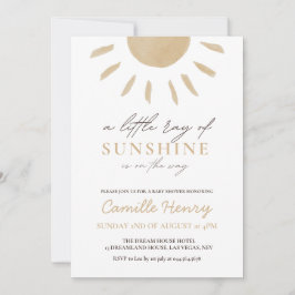 Sunshine Baby Shower Einladung LEO