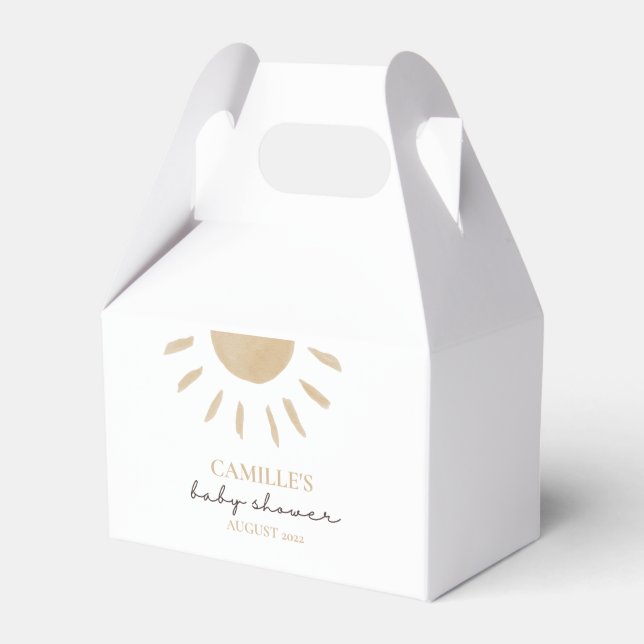 Sunshine Baby Shower Geschenkschachtel (Vorderseite)