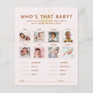 Sunshine Baby Shower Raten Sie das Baby Foto Game