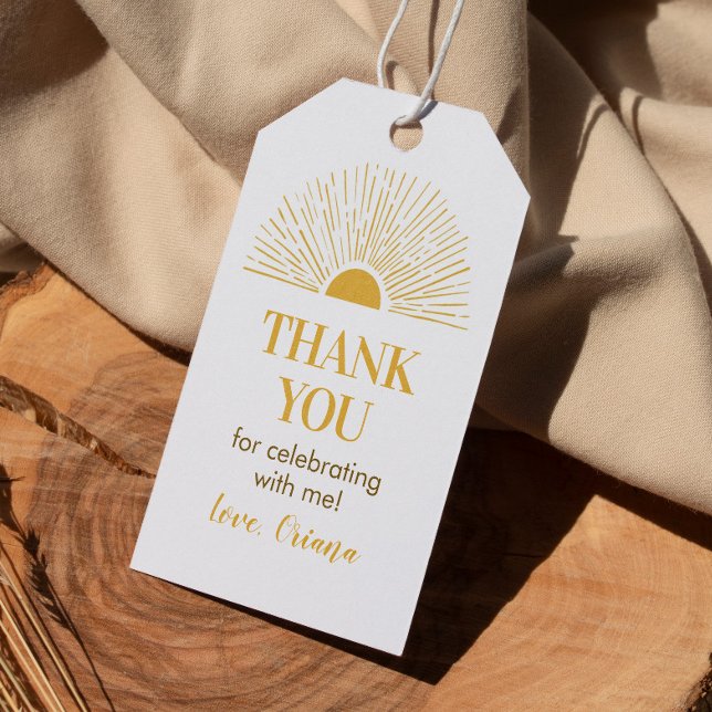 Sunshine Birthday Party Danke Tag Geschenkanhänger (Von Creator hochgeladen)
