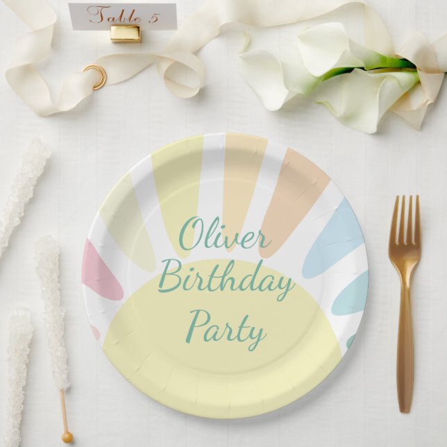 Sunshine Birthday Party Pappteller (Hochzeit)