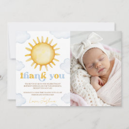 Sunshine Birthday Photo Thank You Einladung
