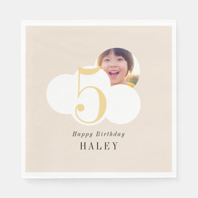 Sunshine Birthday Serviette (Vorderseite)