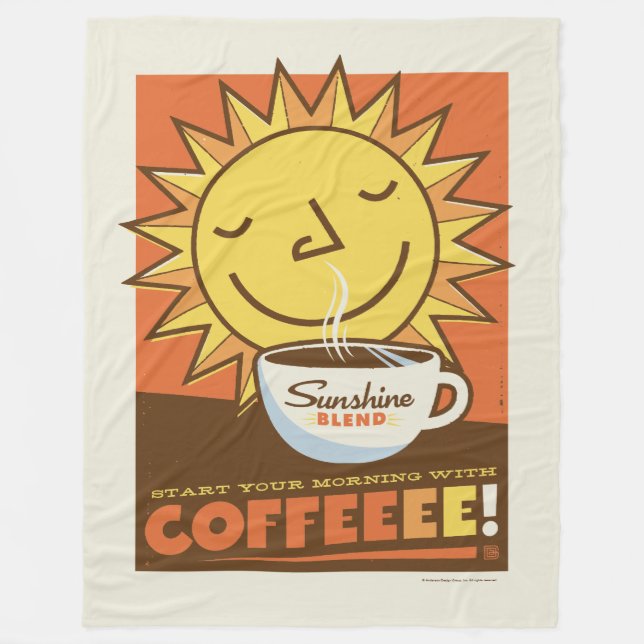 Sunshine Blend-Kaffee Fleecedecke (Vorderseite)