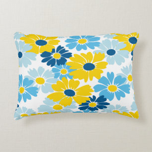 Sunshine Blue Sky blühend Daisy Dekokissen