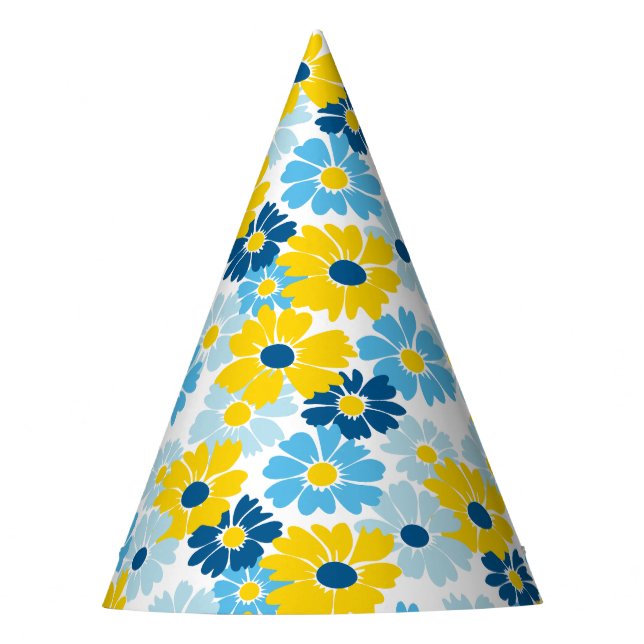 Sunshine Blue Sky blühend Daisy Partyhütchen (Vorderseite)