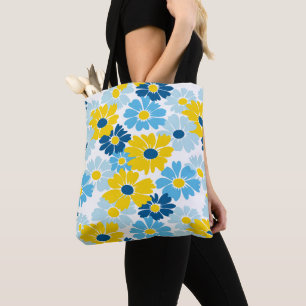 Sunshine Blue Sky blühend Daisy Tasche