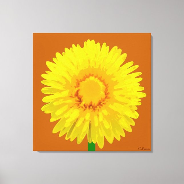 "Sunshine Blume" Canvas Print Design. Leinwanddruck (Vorderseite)