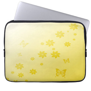 Sunshine Blume in Schmetterlingen Laptopschutzhülle