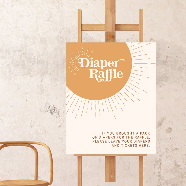 Sunshine Boho Diaper Raffle Baby Dusche Poster (Von Creator hochgeladen)