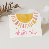 Sunshine Boho Retro Danke Karte