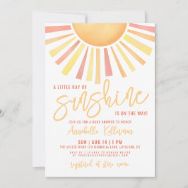 Sunshine Boho Sun Baby Shower Einladung