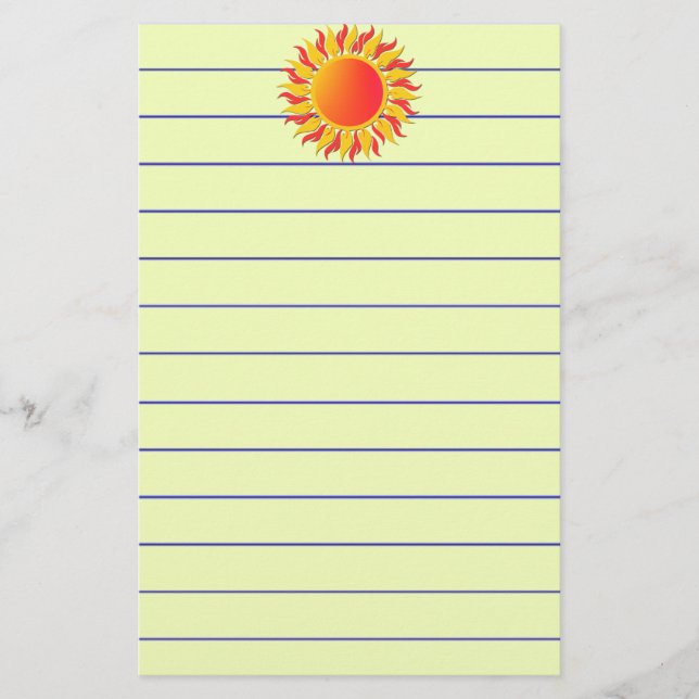 Sunshine Briefpapier (Vorderseite)