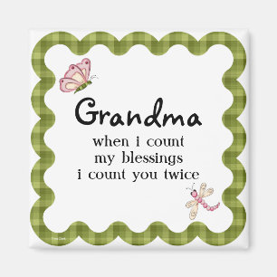 Sunshine Butterfly Oma Blessing Geschenk Magnet