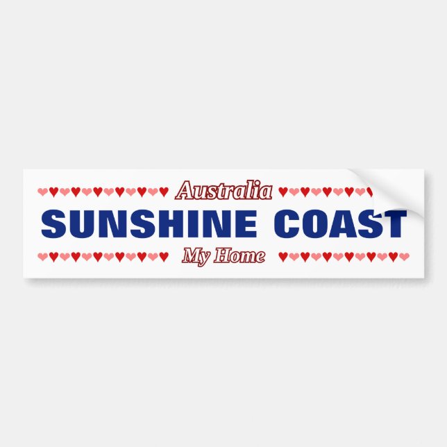 SUNSHINE COAST - Meine Zuhause - AustralienHerzen Autoaufkleber (Vorne)