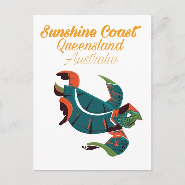 Sunshine Coast Queensland Australien Reiseplakat Postkarte (Vorderseite)