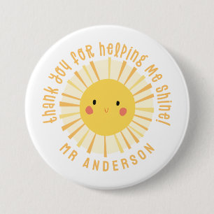 Sunshine Dankeschön Lehrer modern elegant Button