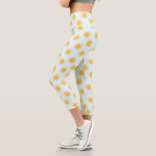 Sunshine Doodle Day Pattern Capri Leggings