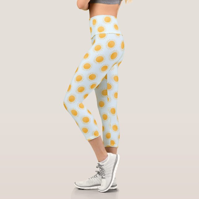 Sunshine Doodle Day Pattern Capri Leggings (Links)