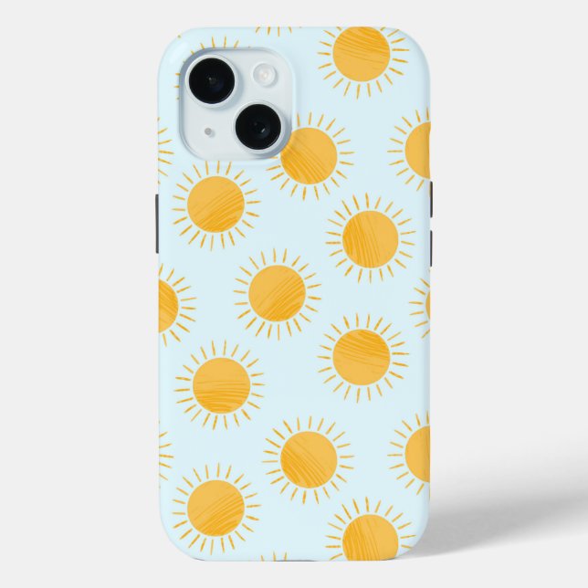 Sunshine Doodle Day Pattern Case-Mate iPhone Hülle (Rückseite)