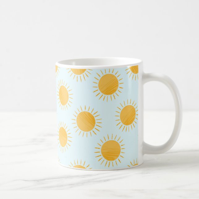 Sunshine Doodle Day Pattern Kaffeetasse (Rechts)