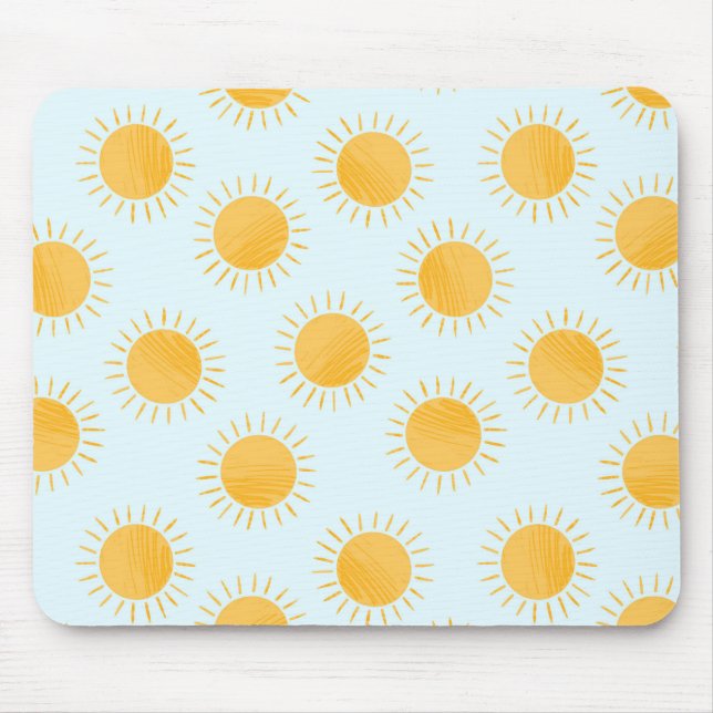 Sunshine Doodle Day Pattern Mousepad (Vorne)