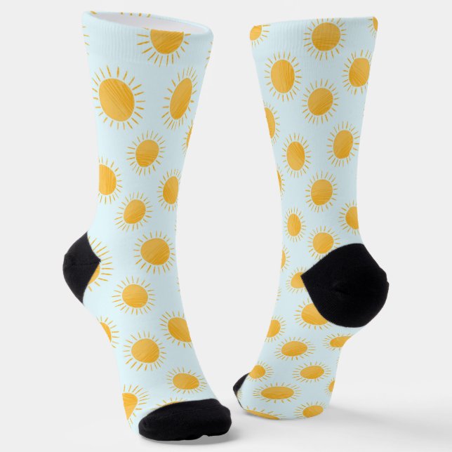 Sunshine Doodle Day Pattern Socken (Gewinkelt)