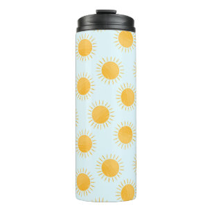 Sunshine Doodle Day Pattern Thermosbecher