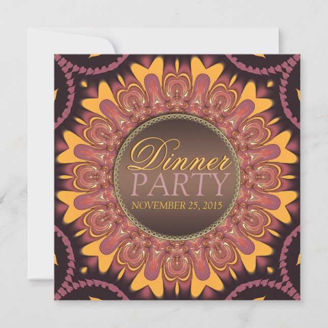Sunshine Earth Liebe Dinner Party Einladung (Vorderseite)