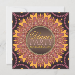 Sunshine Earth Love Dîner de fête Invitation