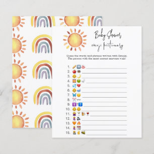 Sunshine Emoji Bilderspiel Babydusche