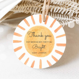 Sunshine Favor Tags Rainbow Boho Sun Birthday Geschenkanhänger
