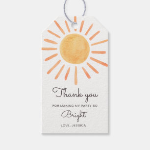 Sunshine Favor Tags Summer Boho Sun Geburtstag Geschenkanhänger